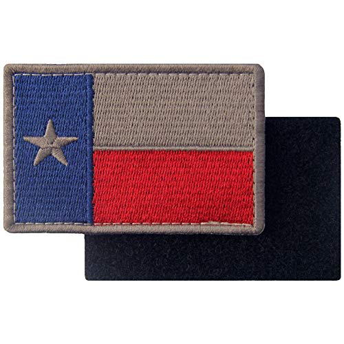 Tactical Texas Flag Patch Embroidered Morale Applique Fastener Hook & Loop Emblem