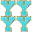 Jongdari Letter Patches Varsity Chenille Iron on Letters Patchs for Clothing , 4pcs English Letter Y with Gold Glitters Border, Alphabet Sewing Appliques (Blue Y)
