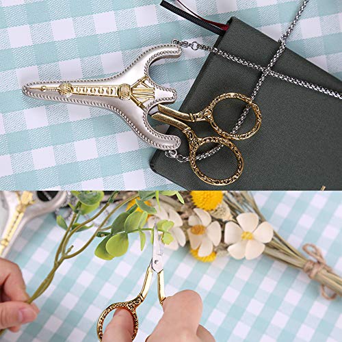 BUTUZE Embroidery Scissors, Exquisite Retro Scissors for Sewing, Stainless Steel Embroidery Sewing DIY Kit for Sewing, Cutting, Art Work, Embroidery, Needlework