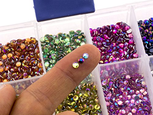 Summer-Ray 3mm Assorted Color AB Rhinestones in Storage Box Set #2