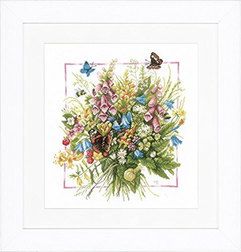 Lanarte Counted Cross Stitch Kit: Summer Bouquet (Aida,W), NA, 36 x 38cm