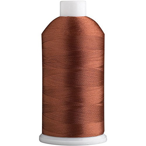 Super B Polyester Embroidery Thread 40wt Large Spool 5000m. for Commercial and Domestic Machines. Auburn Brown 3142