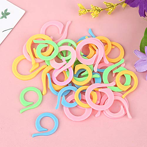 Knitting Crochet Markers with Plastic Box, 20 Pcs Small + 20 Pcs Large Stitch Marker Ring, Sewing Accessories for DIY and Handmade Crafts