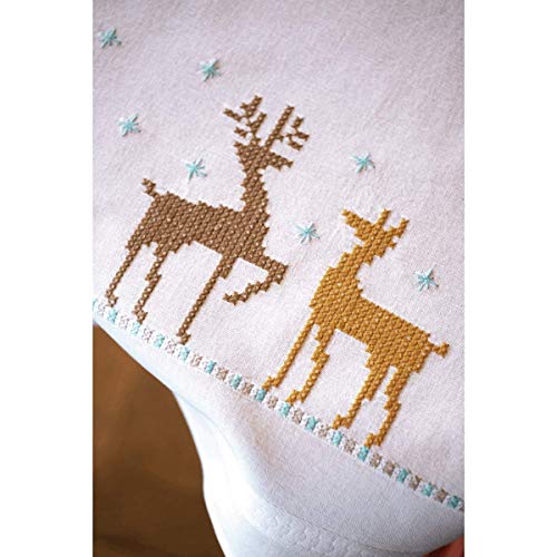 VERVACO (3PL) Stampd EMBROIDRY KIT, Norwegian Wild Reindeer