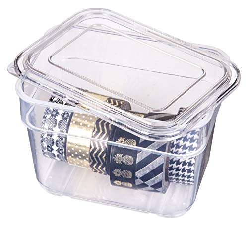 ArtBin 6969AG Bins with Lids 3-Pack, [3] Small Art & Craft Organizer Boxes, Clear