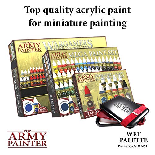 The Army Painter Wet Palette for Acrylic Painting & Hydro Pack Paper Palette - Premium Wet Palette for Miniatures with 50 Palette Paper Sheets & 2 Wet Palette Sponges - Painting Palette with Lid