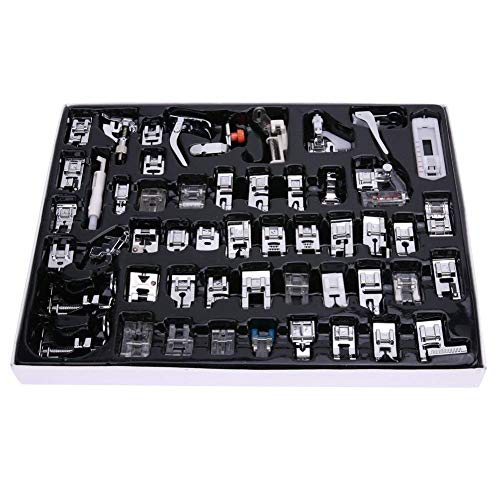eoocvt 52pcs Domestic Sewing Machine Presser Feet Set for Brother, Babylock, Singer, Janome, Elna, Toyota, New Home, Simplicity, Necchi, Kenmore, and White Low Shank Sewing Machines
