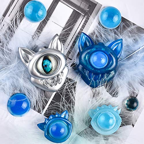FineInno 6pcs Epoxy Resin Molds Devil's Eye Molds Silicone Molds Jewelry Casting Molds for Craft Decoration DIY