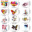 12 Pieces Colorful Butterfly Iron on Decal Patches Cute Butterfly Flowers Lip Eyes Heat Transfer Stickers DIY Applique for T-Shirt Jeans Backpacks Families Clothing Hat Craft Supplies