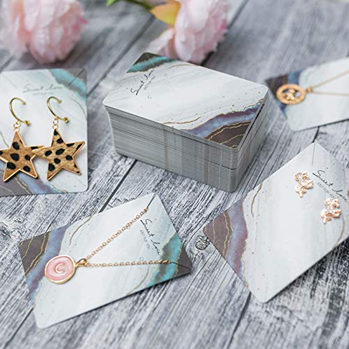 Necklace Card Earring Cards for Display Jewelry Display Hanging Card 3.5"x2.3" 100Pack