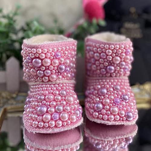 Briskbloom 3600PCS Half Pearls for Crafts, Pink AB Flatback Pearls for Scrapbooking Tumblers, Mixed Sizes 2mm 3mm 4mm 5mm 6mm 8mm Round Half Pearls for Christmas Decoration, Imitation Loose Pearls