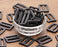 Shapenty 50PCS Black Plastic Tri-Glide Slides Button Bulk Adjustable Webbing Triglides Slider Buckle for Belt Backpack and Bags (Black, 1 Inch)