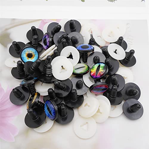 20 Pairs Dragon Eye Safety Eye for Stuffed Animal Doll Making with Washer Craft Eyes Teddy Bear Amigurumi Crochet Toy 24MM