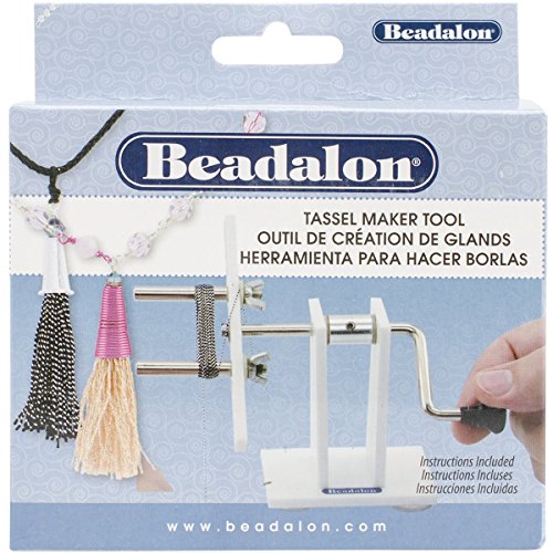 Beadalon 216S-100 7mm O.D. Pegs Tassel Maker, 2.5-9.7cm , White