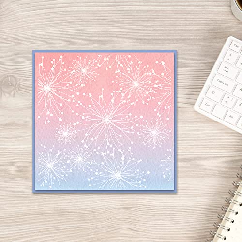 Flower Background Clear Stamps for Card Making Scrapbooking DIY Decorations, Winter Flower Clear Stamps for Embossing Album Crafts Décor