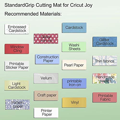 Ecraft Cutting Mat for Cricut Joy - Two 4.5X6.5Inch StandardGrip & Two 4.5X12Inch StandardGrip & Two 4.5X12Inch LightGrip Quilting Joy Mats Replacement Accessories for Cricut Joy