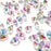 200 Pieces Teardrop Chandelier Crystal Pendants 6 x 12 mm AB Color Rainbow Crystal Beads for Chandelier Jewelry Making DIY Project Earring Necklaces Bracelets