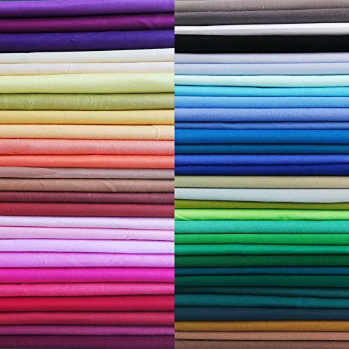 50pcs 12 x 12 inch Multicolor Cotton Fabric Bundle Squares for Quilting Sewing, Precut Fabric Squares for Craft Patchwork