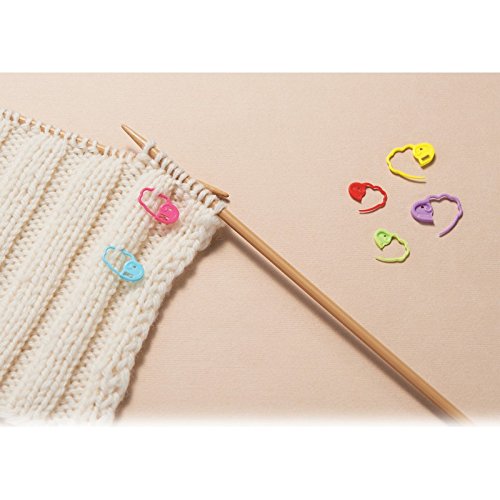 Clover 3030CV Quick Locking Stitch Markers - Small Needleart, 5" Height x 2.5" Length x 0.4" Width