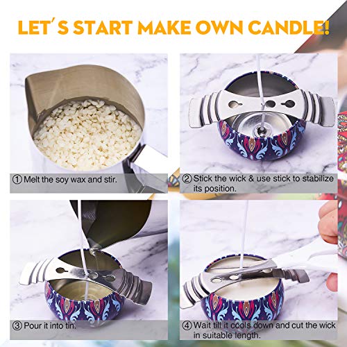 Candle Making Kit, Candle Making Supplies with Soy Wax for Candle Making Beginners