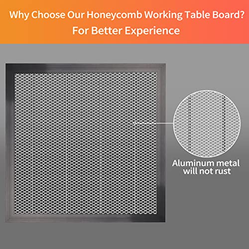 Honeycomb Laser Bed 400x400x22mm, Honeycomb Bed for Laser Cutter, Honeycomb Working Table, Laser Engraver Accessories, Smooth Edge, Aluminum(15.7x15.7x0.86in)