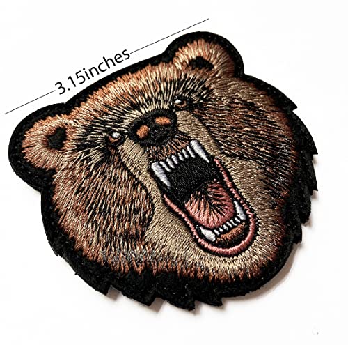 EHOPE Bear Patch Embroidered Armbands Badges Patch Hook & Loop Patches 3" x 3.15" Sized