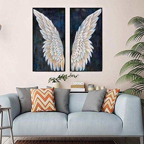 Diamond Painting Kits for Adults, DIY 5D Diamond Painting Paint Angle Wings by Number with Gem Art Drill Dotz Diamond Painting Kits for Kids for Home Wall Décor 11.8x21.65inch (2 Pack Angle Wings)