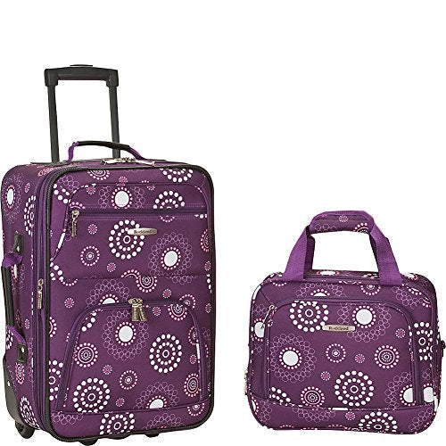 Rockland Fashion Softside Upright Luggage Set, Purple Pearl, 2-Piece (14/19)