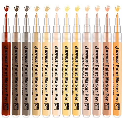 Skin Tone Acrylic Paint Pens, Paint Markers for Wood,Glass,Fabric,Rocks Painting Paint Pens (0.7skin tone)