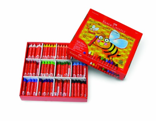 Faber-Castell Beeswax Crayons School Pack, 240 Jumbo Crayons - Art Tools for Education and Classroom
