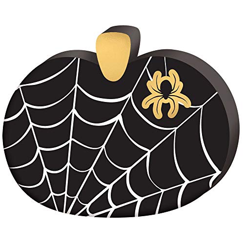 Amscan 242321 Pumpkin Spider Web Sign, Black