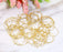 Shapenty Wine Glass Charm Rings Wires Open Earring Beading Hoop Rings for Jewelry Making Wedding Birthday Christmas Party Favor Gifts DIY Craft Project, 60PCS (30mm, Gold)