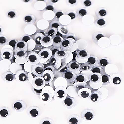 15mm Black Wiggle Googly Eyes with Self-Adhesive（120pcs）