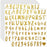 Waynoda 810 Pieces 10 Sheets Self-Adhesive Glitter Gold Letter Stickers, Alphabet Number Stickers, Decals for Sign, Mailbox, Notebook, Window, Classroom Decor, Door, Business, Address Number (1 Inch)