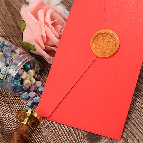 Sealing Wax Beads, 230 Pieces Octagon Sealing Wax Beads for Wax Seal Stamp - Yellow