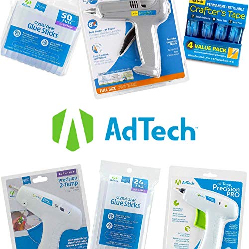 AdTech Hot Glue Sticks 10" Full Size, Clear, 24 Sticks