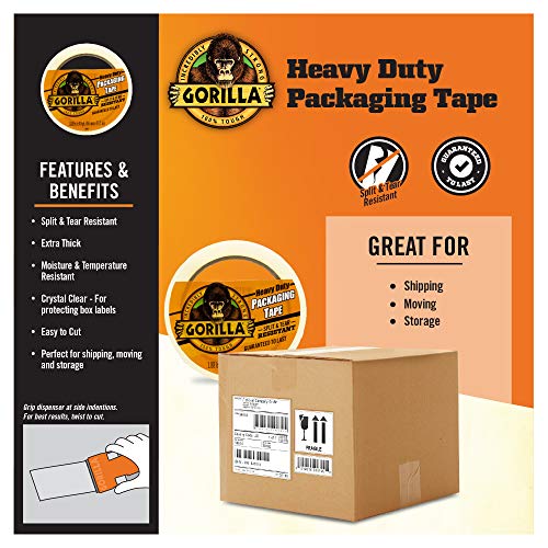 Gorilla 6042502 Large Core 1.88 in. W x 40 yd. L Tape Clear, 1-Pack