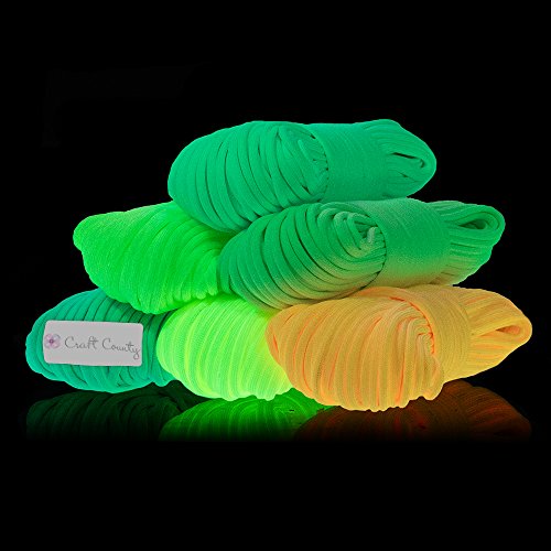 Craft County Glow in The Dark Zesty 21 Strand Luminous 550 Paracord – for DIY Bracelets, Lanyards, and Jewelry (Pink, 100 Feet)