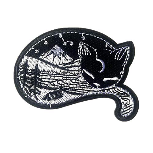 SUNMOVE 1PC Nature in Cat Iron On Sew On Patch Badge for Jacket Jean Hat Applique Craft