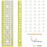 Acrylic Ruler 7 Piece Set , Non Slip Rings 50 Pieces，Quilting Rulers, Size (6"x24"),(2"x24"),(3"x18"),(3"x8"),(1.5"x12"),(1"x12"),(1"x6")
