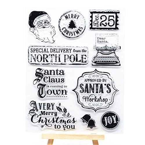 Welcome to Joyful Home 1pc Christmas Clear Stamp for Card Making Decoration and Scrapbooking