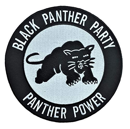 Large Black Panther Party Patch - 8 inches - Panther Power Patch Iron On/Sew On Embroidered
