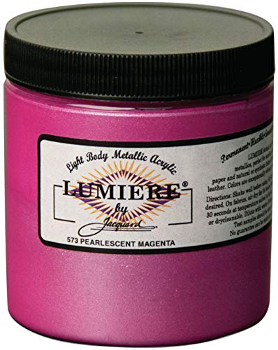 Jacquard Lumiere Fabric Paint MAGE, Pearl Magenta
