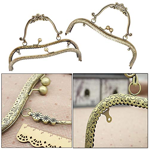 4 Colors Purse Clasp Frame,8.14Inch Bag Kiss Clasp Lock,Metal Purse Frame for DIY Craft,Purse Making,Bag Making