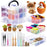 JUPEAN Needle Felting Kit, Wool Roving (5g/Color), Complete Needle Felting Starter Kit with Basic Felt Tools and Supplies Wool Fibre Spinning Craft Wet Felting Material for Beginners