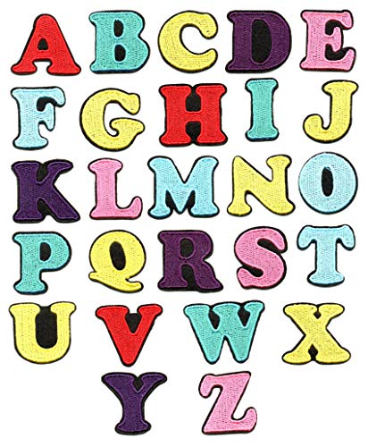 9 Sets of 26 Letters Colour Patch 234pcs Alphabet NumberApplique Patches Sew Ironing onHats, Jackets, Shirts and Jeans or in on DIY Craft Sewing (BL-76)