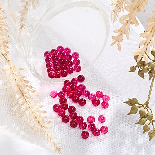60 Pieces Terp Pearl 4mm OD Ruby Pearls Insert Quartz Pearl Balls Beads for DIY Crafts Jewelry Making Supplies Home Decorations