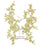 Honbay 1 Pair Gold Flower Leaves Embroidery Applique Patch Sewing Craft Decoration