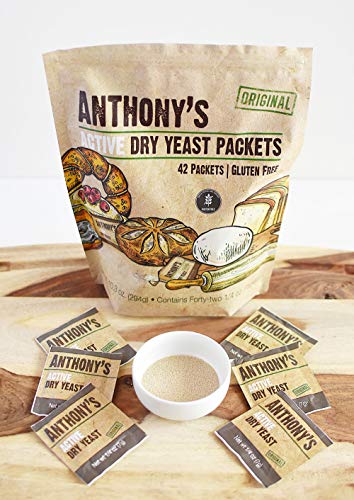 Anthony's Active Dry Yeast Packets, Contains 42 Individual Packets, Gluten Free