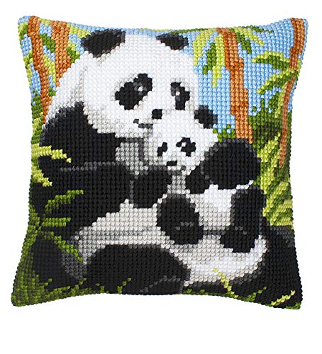 Vervaco Panda and Cub Cushion Front - Cross Stitch Kit